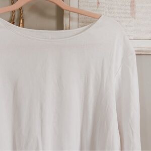 White CJ Banks Three Quarter Sleeved Shirt, Size 2X